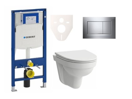 Laufen Cenově zvýhodněný závěsný WC set Geberit do lehkých stěn / předstěnová montáž+ WC Laufen Laufen Pro Nordic SIKOGES3H6