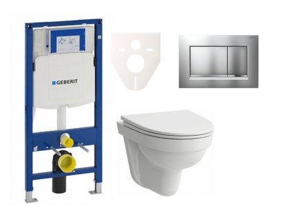 Laufen Cenově zvýhodněný závěsný WC set Geberit do lehkých stěn / předstěnová montáž+ WC Laufen Laufen Pro Nordic SIKOGES3H7