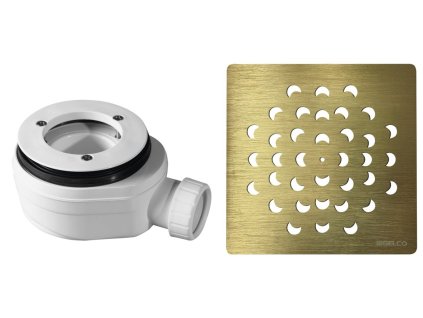 GELCO Vaničkový sifon, průměr otvoru 90 mm, DN40, krytka zlato KSM104G-SN90