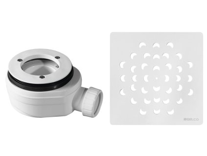 GELCO Vaničkový sifon, průměr otvoru 90 mm, DN40, krytka bílá KSM104W-SN90