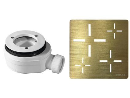 GELCO Vaničkový sifon, průměr otvoru 90 mm, DN40, krytka zlato KSM107G-SN90
