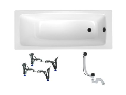 Swiss Aqua Technologies Obdélníková vana SAT Feel 160x70 cm smaltovaná ocel levá i pravá SATBVFEEL1606
