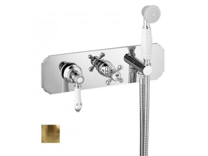 Sapho VIENNA podomítková sprchová baterie s ruční sprchou, 3 výstupy, bronz VO143BR