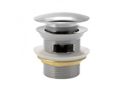 Aqualine Vanová výpust 6/4", click-clack, pro vany s integrovaným přepadem, chrom TF5005