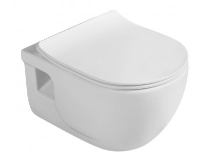 BRILLA závěsná WC mísa s bidet. sprškou, Rimless, 36,5x53 cm, bílá
