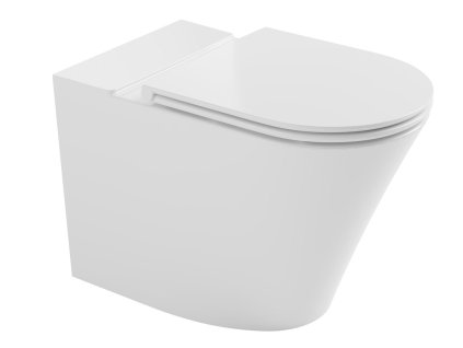 Bruckner FEIN WC kombi mísa, Rimless, 61x36cm, spodní/zadní odpad, bílá 201.424.4