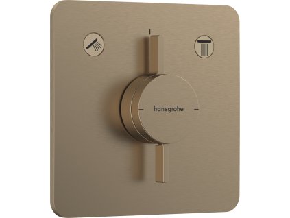 Hansgrohe Sprchová a vanová baterie Hansgrohe DuoTurn Q bez podomítkového tělesa kartáčovaný bronz 75414140