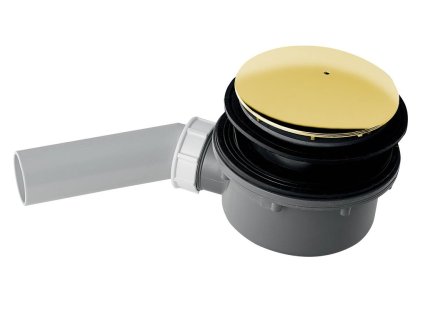 Kerasan RETRO vaničkový sifon, průměr 90mm, DN40, krytka zlato 905691