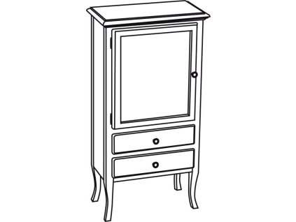 Sapho RETRO skříňka 60x120x38cm, starobílá, levá 1712