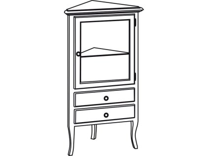 Sapho RETRO skříňka rohová 60x120x47cm, starobílá, pravá 1717