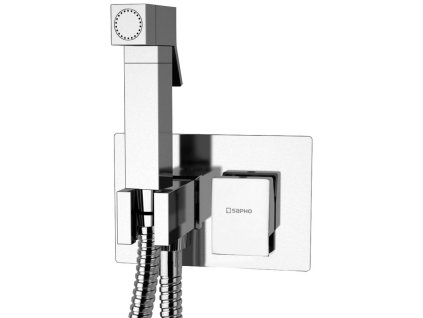 Sapho SPECTRE podomítková bidetová baterie se Stop sprškou, hranatá, chrom 1102-07