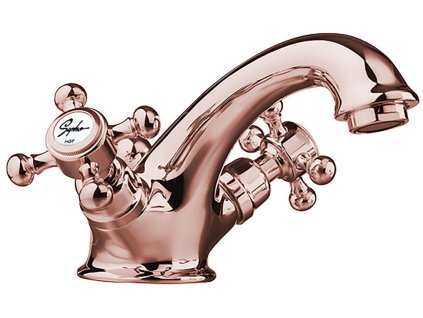 Sapho ANTEA stojánková umyvadlová baterie s výpustí, růžové zlato 3177