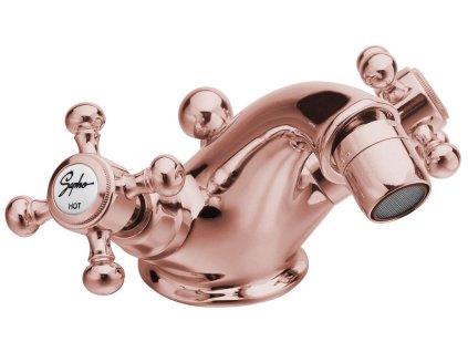 Sapho ANTEA stojánková bidetová baterie s výpustí, růžové zlato 3187