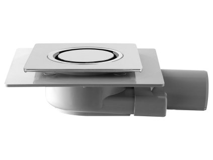 Omp Tea TIRANA podlahová vpust boční 150x150mm, DN50, chrom 2665.695.8