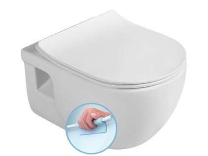 Sapho BRILLA závěsná WC mísa, Rimless, 36,5x53cm, bílá 100614