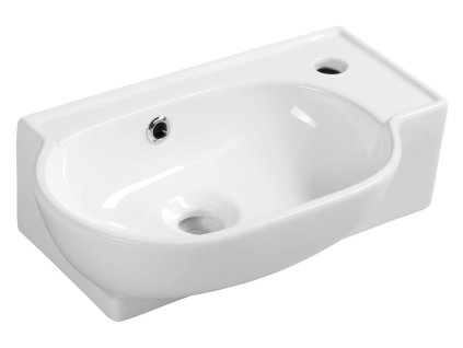 Sapho YUMO keramické umývátko rohové 45x28cm, bílá 3045