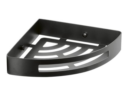 Gedy SMART rohová police do sprchy, 210x45x210mm, černá matná 247914
