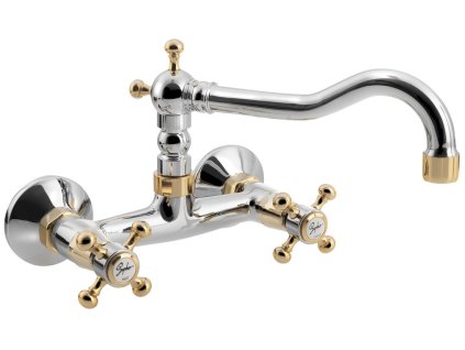 Sapho ANTEA nástěnná baterie, horní ramínko, chrom/zlato 3362