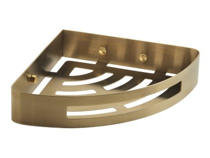Gedy SMART rohová police do sprchy, 210x45x210mm, zlato mat 247988