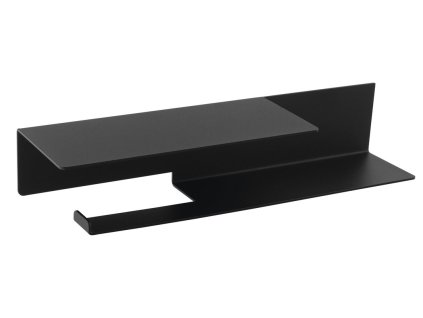 Sapho Držák toaletního papíru s poličkou š.35cm, černá mat 33214