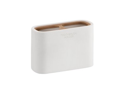 Gedy NINFEA sklenka na postavení, bílá/bambus 139802