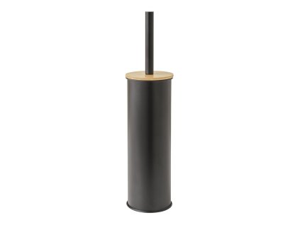 Gedy KENTA WC štětka na postavení, černá mat/bambus 1434