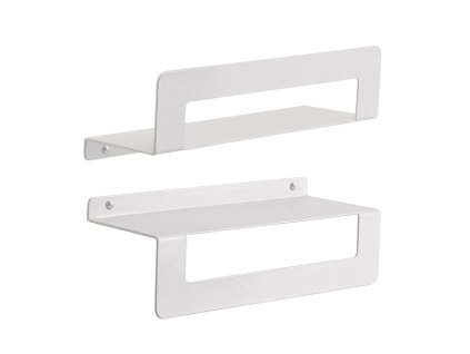 Gedy CLEO polička s držákem ručníků 300mm, bílá mat 2019023