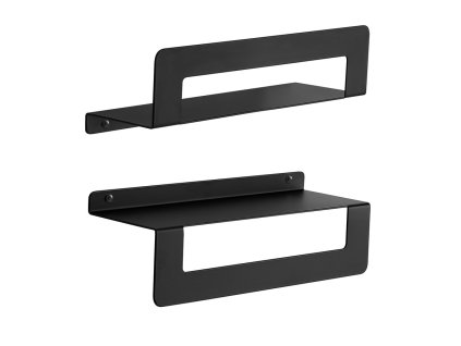 Gedy CLEO polička s držákem ručníků 300mm, černá mat 2019143