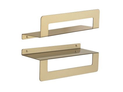 Gedy CLEO polička s držákem ručníků 300mm, zlato mat 2019883