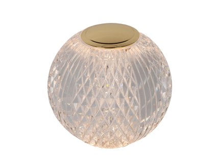 lucide cintra dobijeci stolni lampa d9 cm led 15w 2700k 3 kroky stmivani transparant