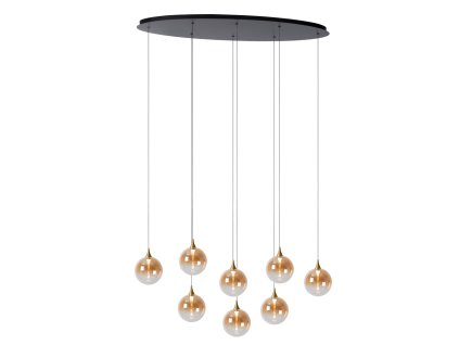 lucide gisela zavesne svitidlo led stmivatelne 8x39w 2700k jantar