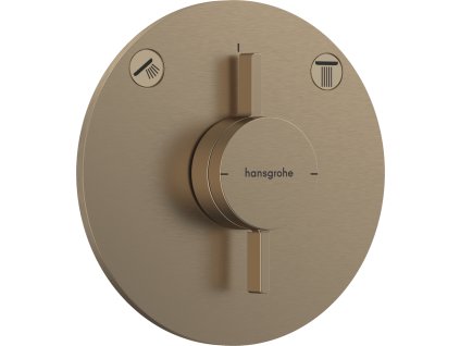 Hansgrohe Sprchová a vanová baterie Hansgrohe DuoTurn S bez podomítkového tělesa kartáčovaný bronz 75418140