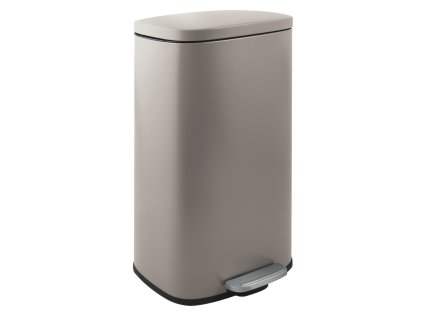 Spirella Spirella pedálový odpadkový koš AKIRA matná šedo-hnědá ocel soft-close 50 L 10.21571