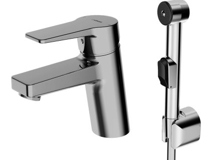 Hansa Umyvadlová baterie Hansa Twist s bidetovou sprškou chrom 09302203
