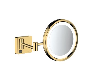 Hansgrohe Kosmetické zrcátko Hansgrohe AddStoris sklopné leštěný vzhled zlata 41790990