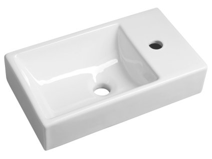 Sapho MINOS keramické umývátko, 45x26cm, baterie vpravo, bílá 4057