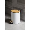 Aqualine BAMBUS odpadkový koš kulatý 5l, Soft Close, bílá mat BI007