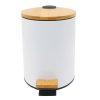 Aqualine BAMBUS odpadkový koš kulatý 5l, Soft Close, bílá mat BI007