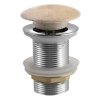 Sapho BLOK umyvadlová výpust 5/4“, click-clack, zátka leštěný béžový travertin 2401-901