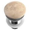 Sapho BLOK umyvadlová výpust 5/4“, click-clack, zátka leštěný béžový travertin 2401-901