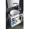 Sapho CREST konzole s policí, 39,5x45x21,7cm, bílá mat AR502