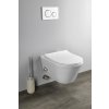 Sapho AVVA CLEANWASH závěsná WC mísa, integrovaná baterie a bidet. sprška, Rimless, 35,5x53cm, bílá 100315