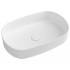 Isvea INFINITY OVAL keramické umyvadlo na desku, 55x36cm, bílá 10NF65055