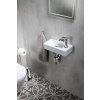 Sapho ZOE keramické umývátko 37x18 cm, otvor pro baterii vpravo, bílá AR495