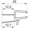 SanSwiss CADURA, TOP-LINE S, TOP-LINE, ANNEA, SOLINO Vodorovné těsnění pro 6mm sklo, ks 52203.KD.1000