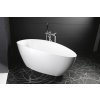GELCO ELIPSIE volně stojící vana 1570x700x560mm, litý mramor, bílá lesk GVEL1570