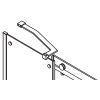 GELCO DRAGON vzpěra k zástěnám 300x150mm, chrom GDV300