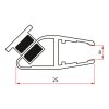 GELCO Set magnetických těsnění 45°pro sklo 8mm a profil , 2000mm NDGD03