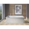 GELCO KVADRIE volně stojící vana 1590x650x550mm, litý mramor, bílá lesk GVKV1590