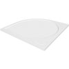 GELCO ARCA sprchová vanička z litého mramoru, čtvrtkruh 90x90cm, R550, bílá PA559